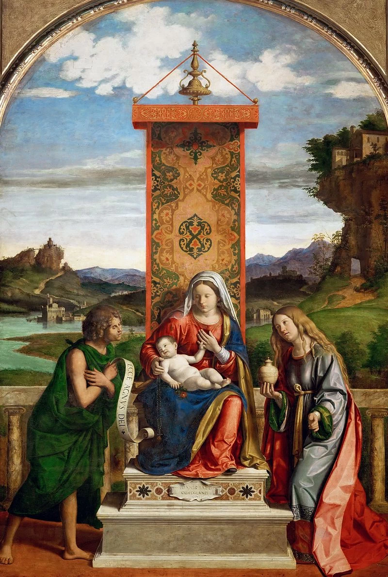 Madonna col bambino, Giovanni Battista e Maria Maddalena, Museo del Louvre, Parigi