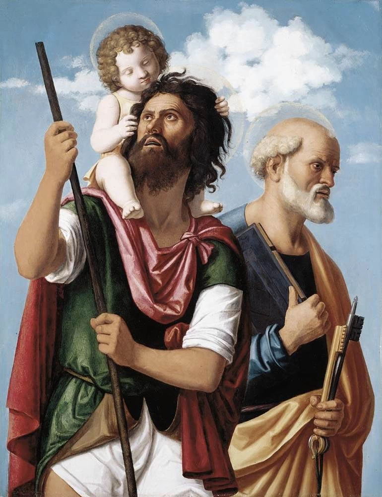San Cristoforo col Bambino e san Pietro