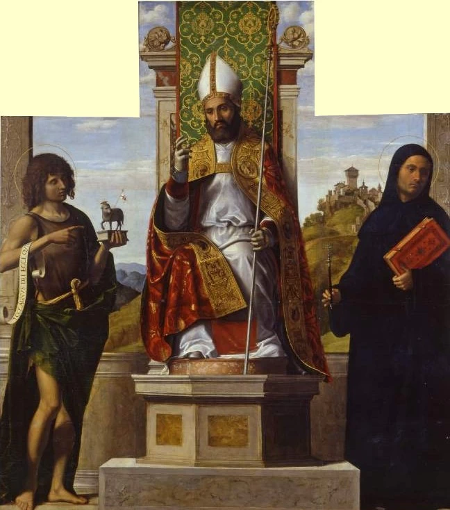 San Lanfranco in trono tra i santi Giovanni Battista e Liberio - Fitzwilliam Museum, Cambridge