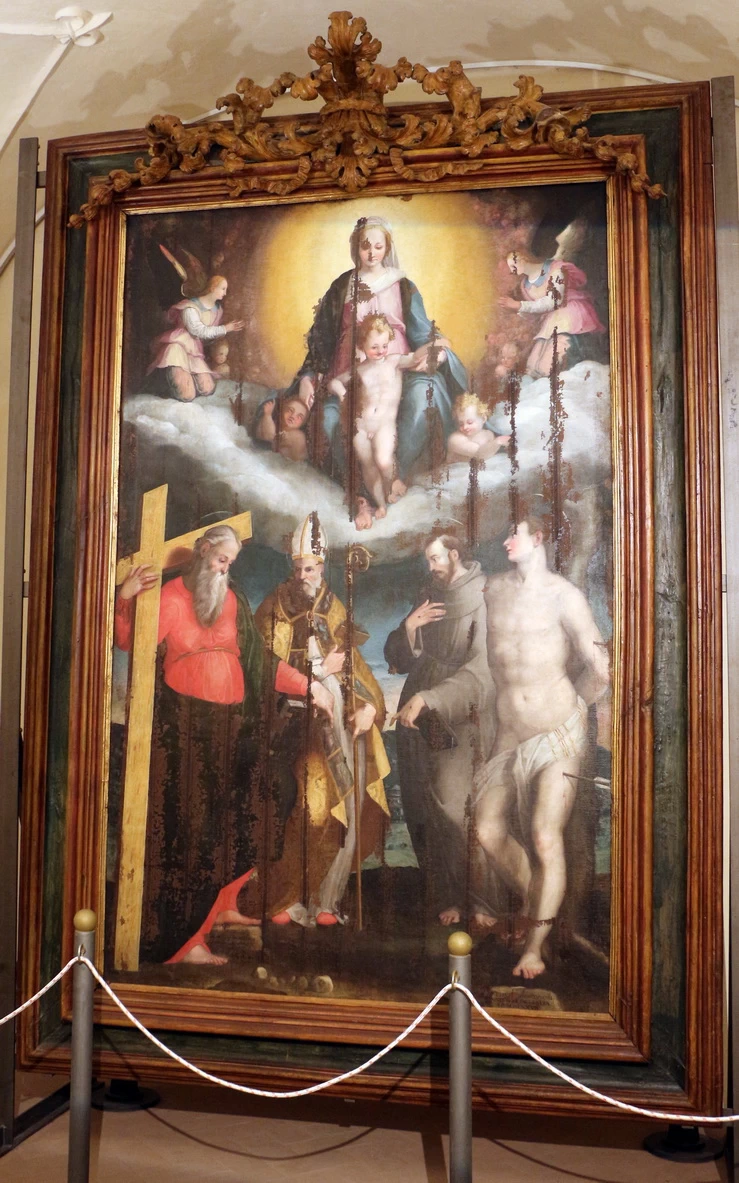 Madonna in gloria tra angeli e santi - 1577