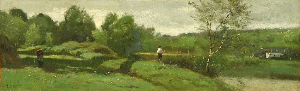 Jean Baptiste Camille Corot 149 Paesaggio con ragazzo in camicia bianca Hermitage, San Pietroburgo