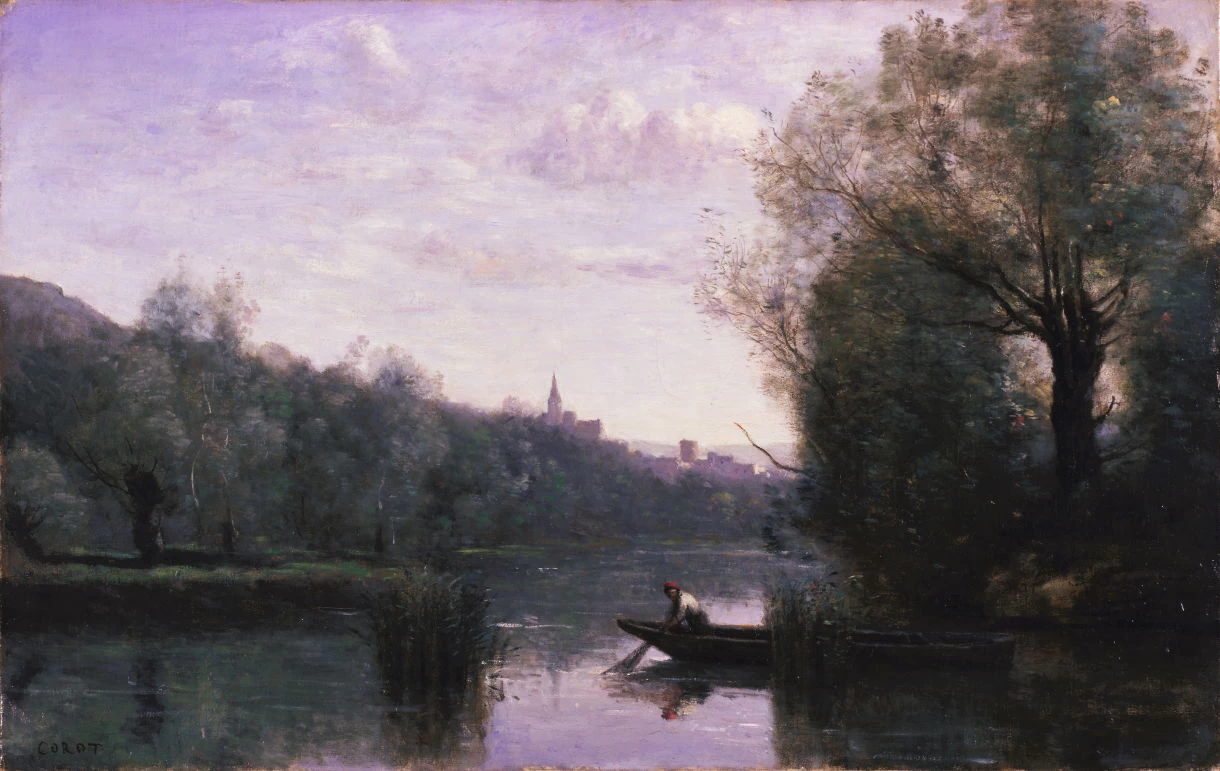 Jean Baptiste Camille Corot 188 Rive della Somme a Picquigny Fine Art Museums of San Francisco