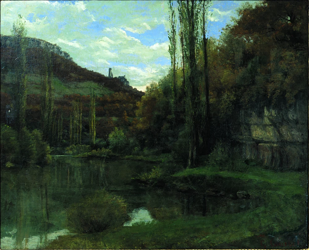 Gustave Courbet 335 Lo specchio del fiume Loue, vicino a Ornans Museo d'arte di San Diego