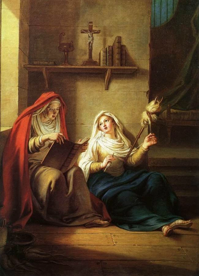 Charles Antoine Coypel 69 San Piamun e sua madre in un villaggio egiziano