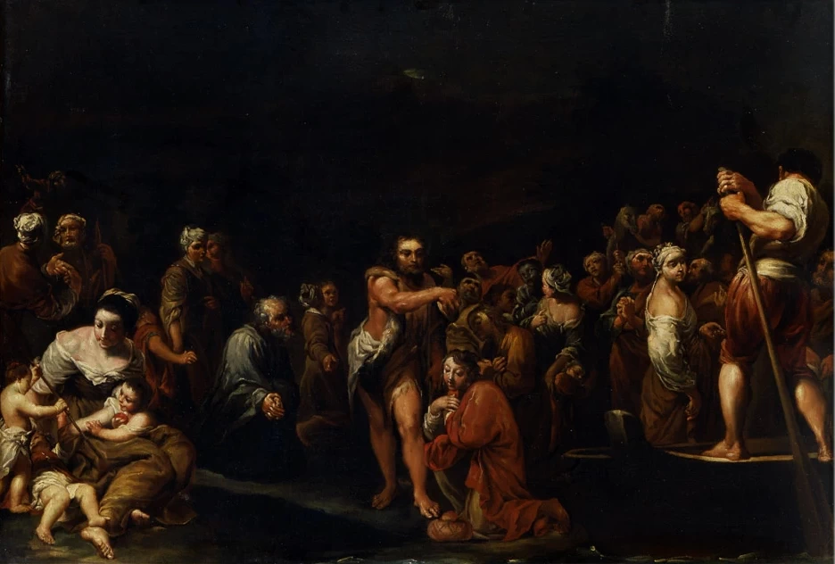 Giuseppe Crespi 194 San Giovanni Battista battezza le folle Bologna