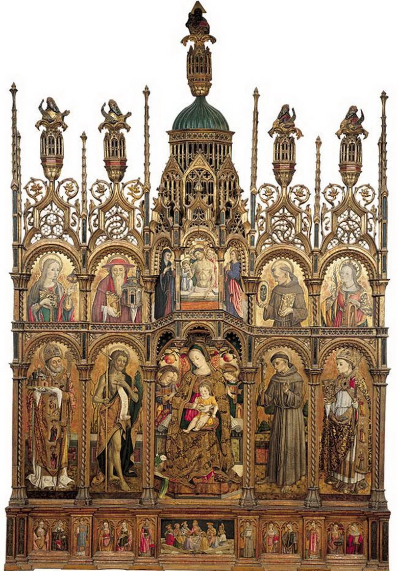 Madonna col Bambino e Santi - Polittico di San Severino Marche, Santuario di S. Pacifico