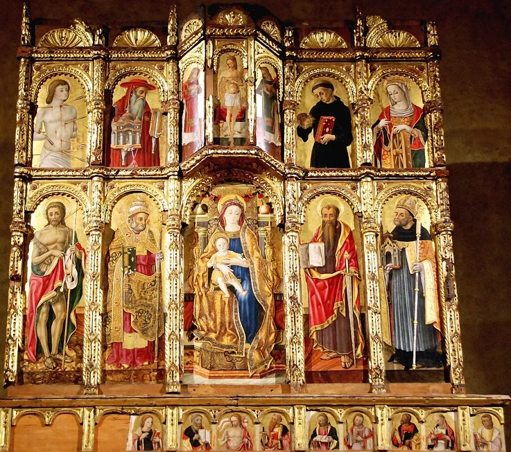 Vergine in trono con Agostino e santi