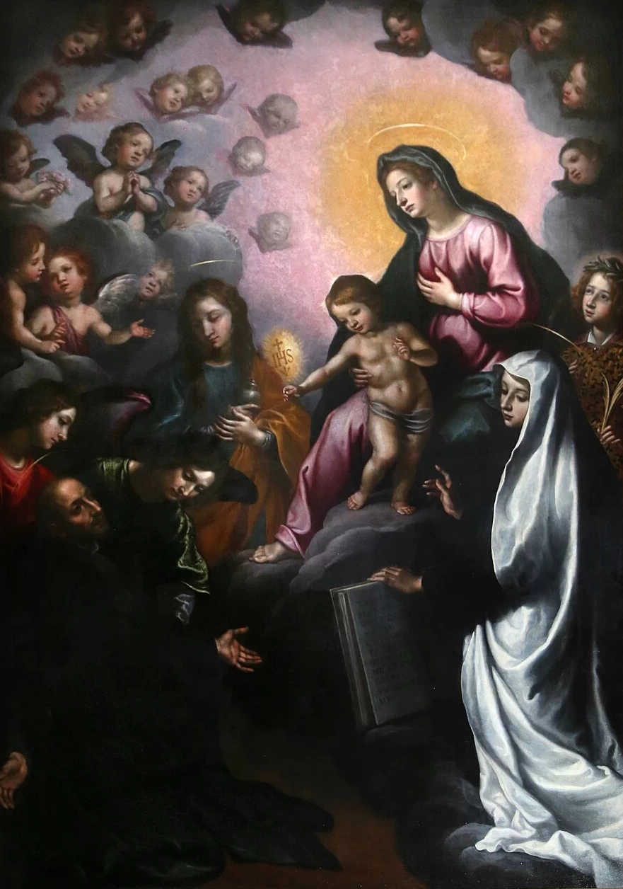 madonna col bambino, angeli e santi Basilica della santa Trinità, Firenze