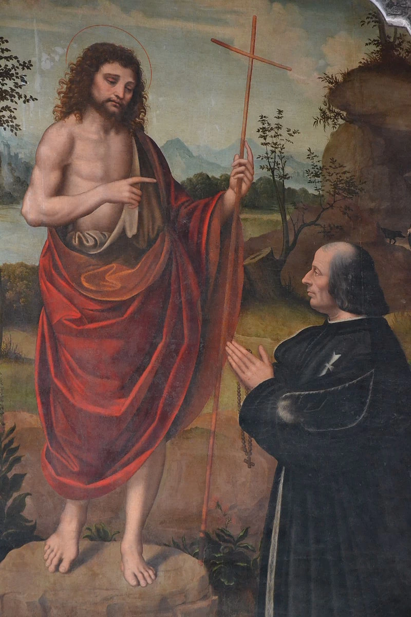 Giovanni Battista e prelato - Cappella di san Giovanni Battista, Milano