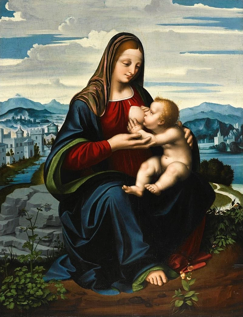Madonna col Bambino al seno