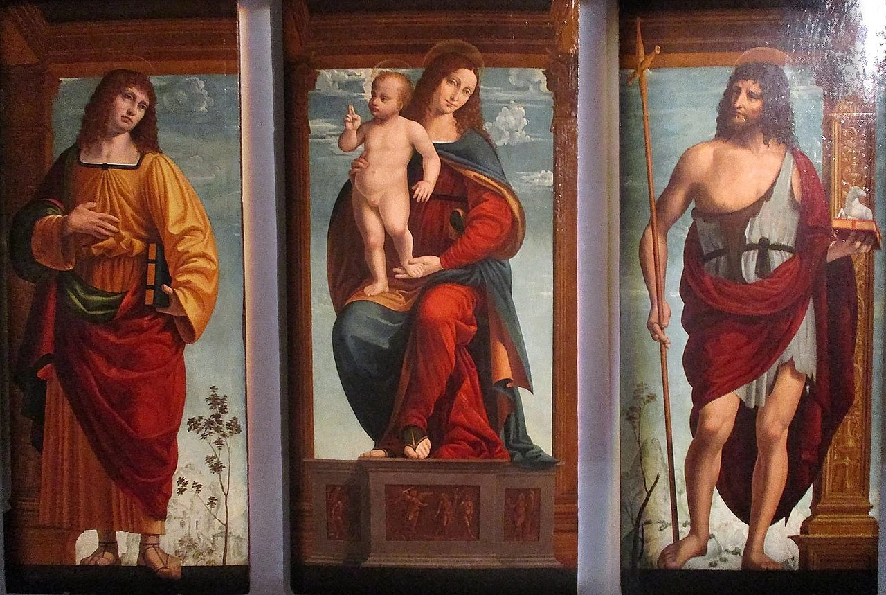 Madonna e Bambino con san Giovanni Evangelista e san Giovanni Battista - c. 1510, 1520, Pinacoteca Ambrosiana