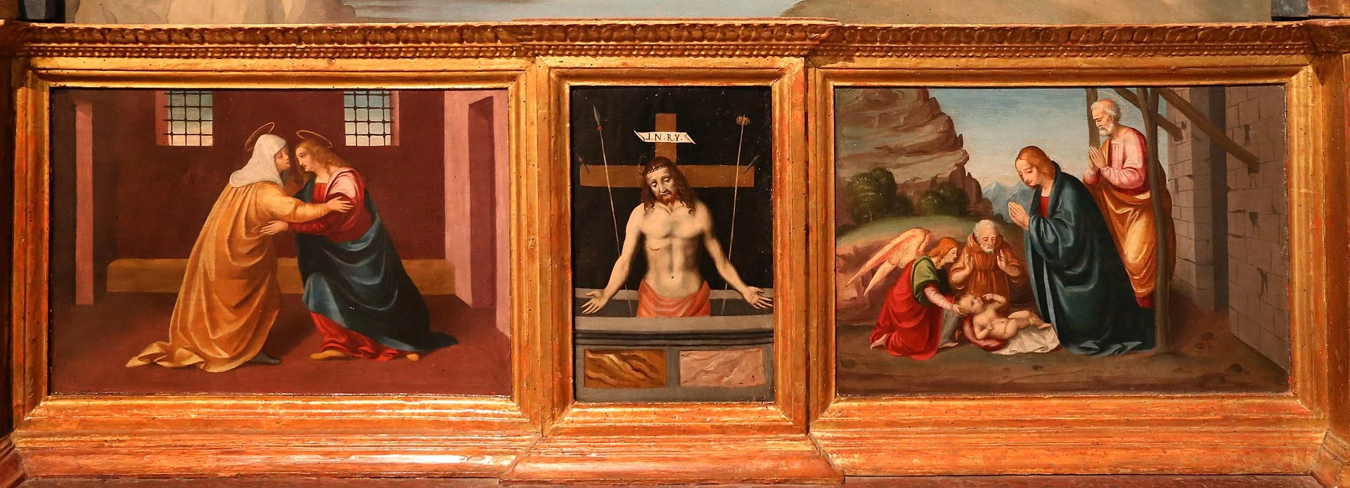 Assunta tra i ss. Giovanni Battista e Stefano - la predella 1, da Mezzana di Somma Lombardo, Museo Diocesano, Milano