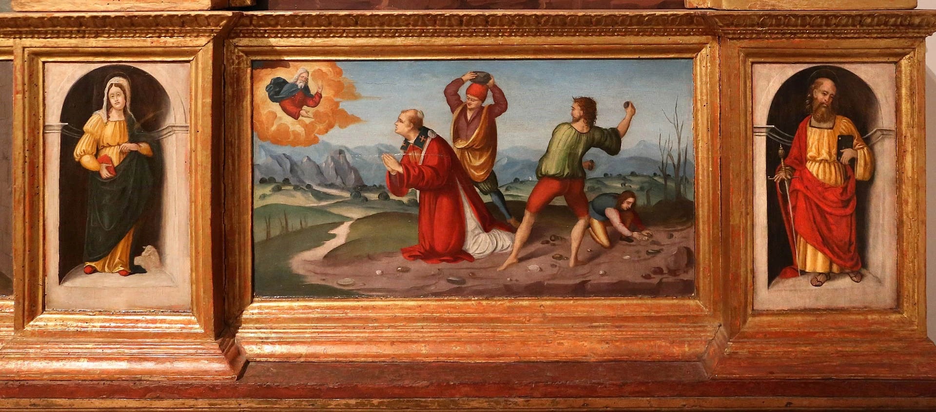 Assunta tra i ss. Giovanni Battista e Stefano - la predella 2, da Mezzana di Somma Lombardo, Museo Diocesano, Milano