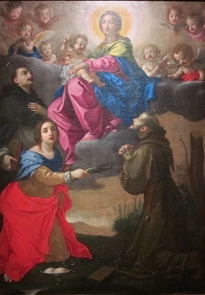 48 Dandini Cesare Madonna col Bambino e i santi Domenico, Agata e Francesco Pontorme Empoli