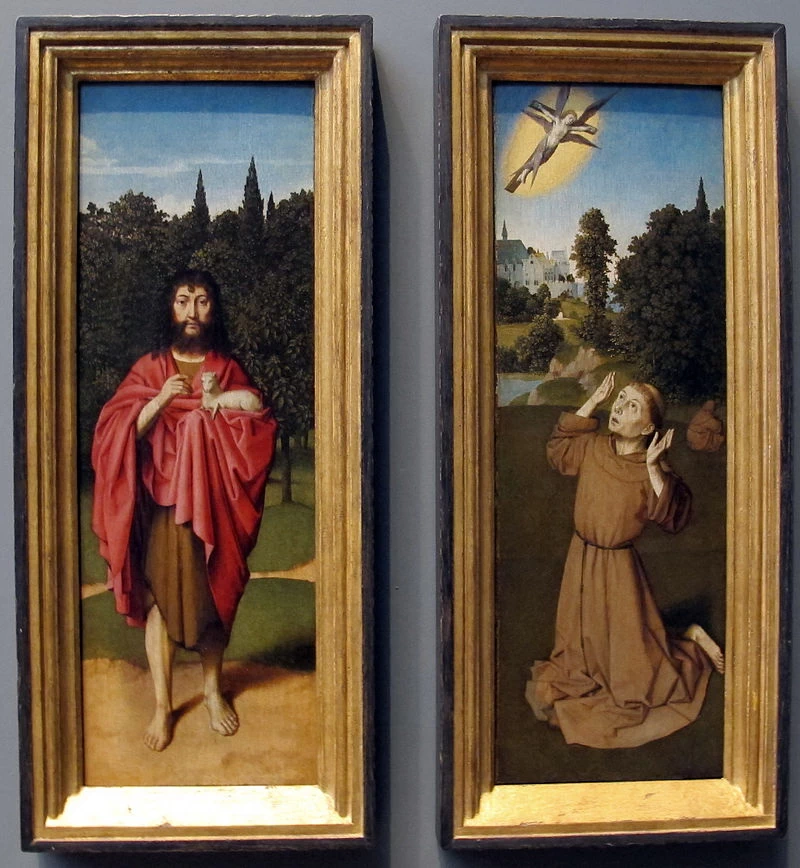 Santi giovanni battista e francesco ricevente le stimmate - metropolitan Museum of Art