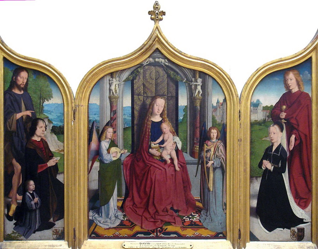 Madonna col Bambino Sacra Famiglia - trittoco della famiglia Sedano, Musée du Louvre, Paris
