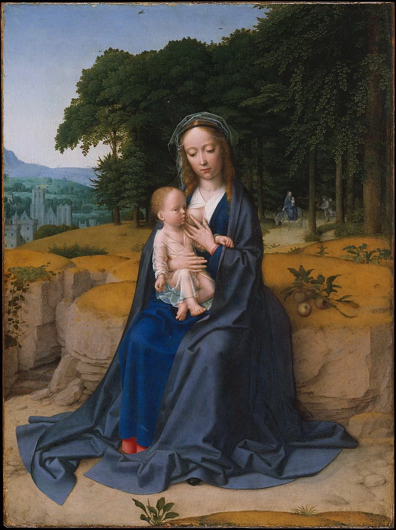 Riposo durante la fuga in Egitto Madonna del Latte Madonna col Bambino - Metropolitan Museum of Art, New York