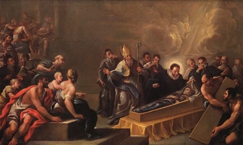 Paolo de Matteis 129 San Francesco Borgia davanti al corpo della regina Isabella di Castiglia