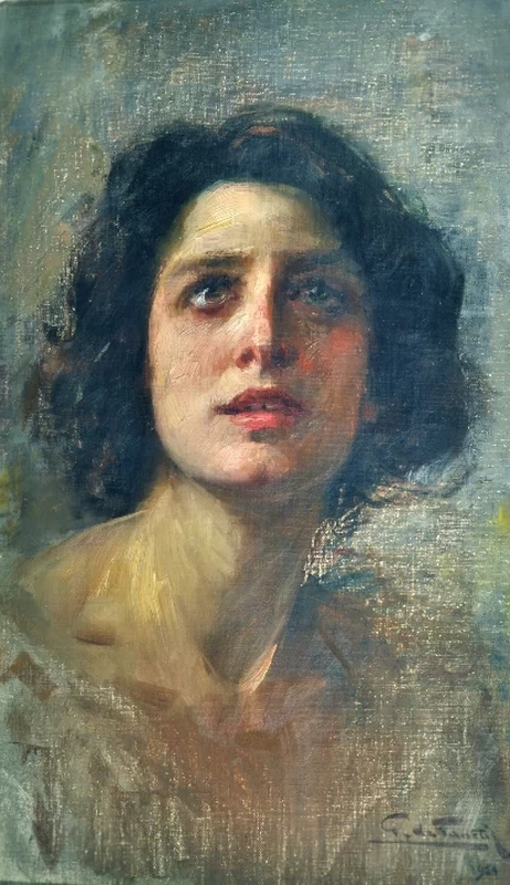 Giuseppe De Sanctis Figua femminile