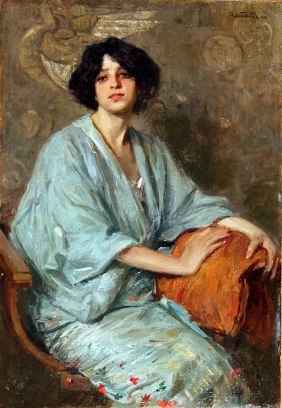 Giuseppe De Sanctis Giovane donna in poltrona