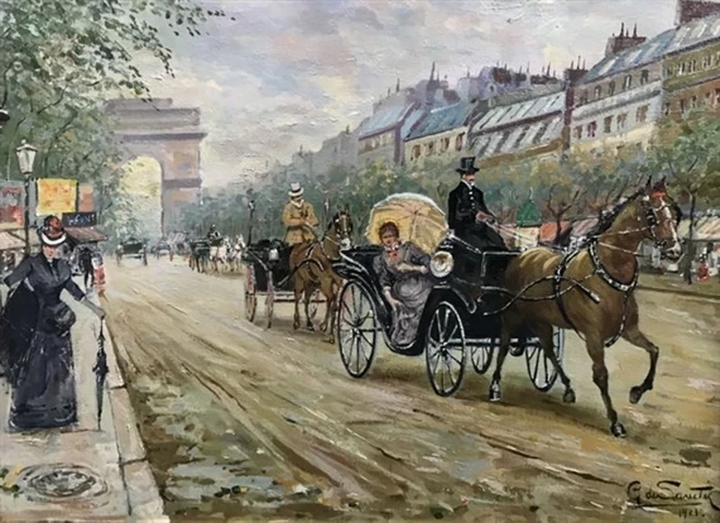 Giuseppe De Sanctis L'uscita da teatro a Parigi