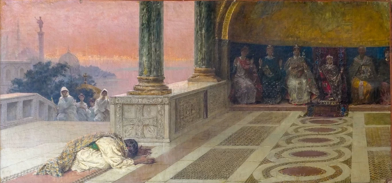 Giuseppe De Sanctis La preghiera della sera a Bisanzio