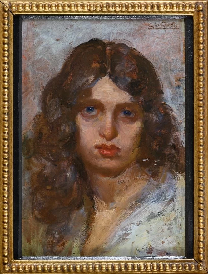 Giuseppe De Sanctis Mezza figura di popolana