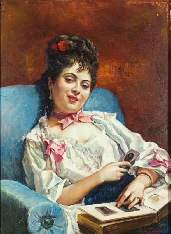 Giuseppe De Sanctis Ritratto di Aline Masson
