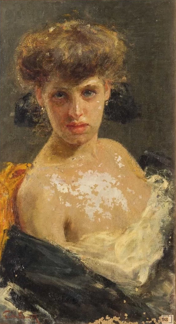 Giuseppe De Sanctis Ritratto di giovane donna