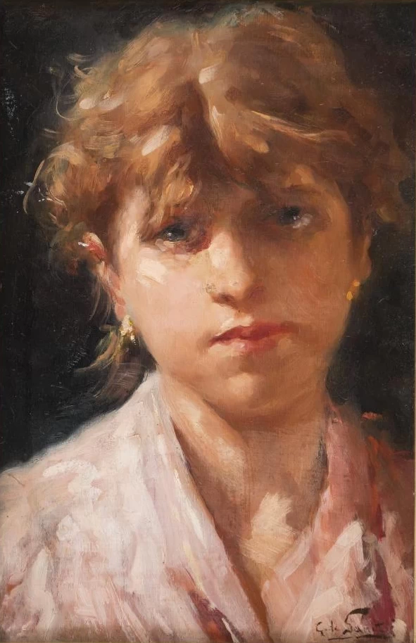 Giuseppe De Sanctis Ritratto di ragazza