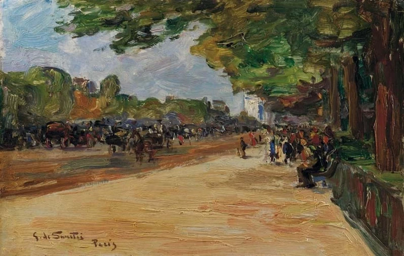 Giuseppe De Sanctis Strada a Parigi