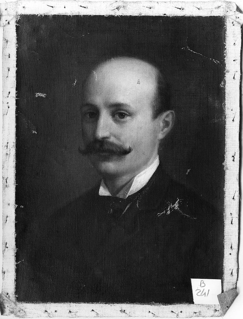 Giuseppe De Sanctis ritratto d'uomo con baffi Museo Civico, Pescia