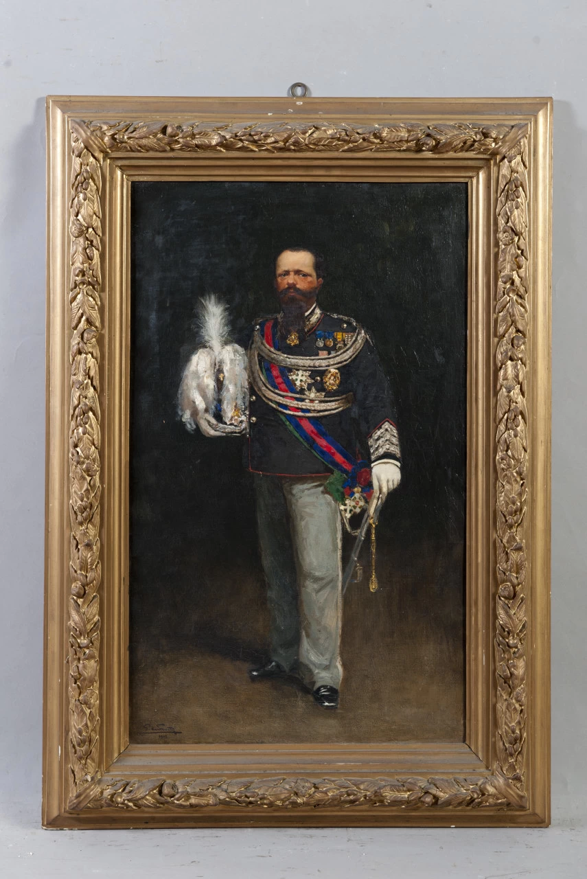Giuseppe De Sanctis ritratto di Vittorio Emanuele II di Savoia Castello Reale, Racconigi, Cuneo
