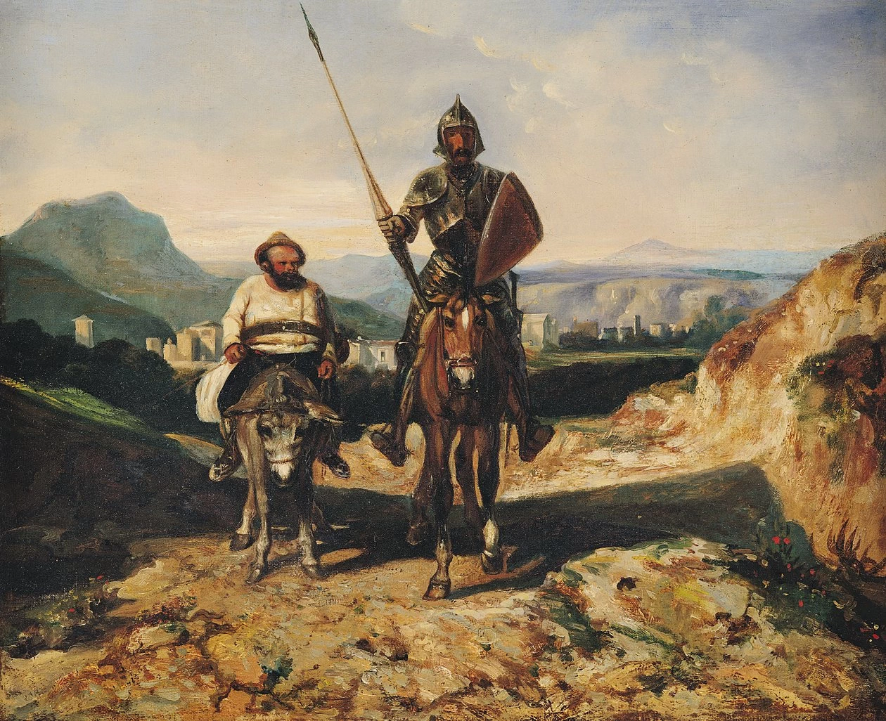 Alexandre Gabriel Decamps 23 Don Chisciotte e Sancho Musee des Beaux Arts, Pau