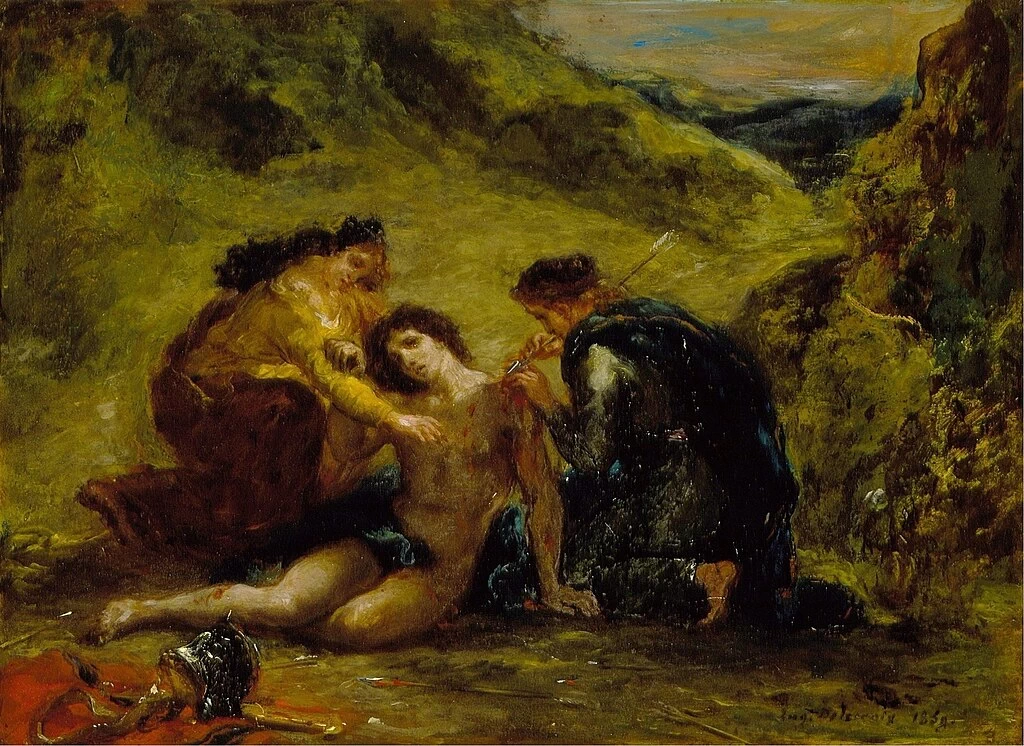 Eugène Delacroix 372 San Sebastiano curato da Sant'Irene e un assistente Los Angeles County Museum of Art
