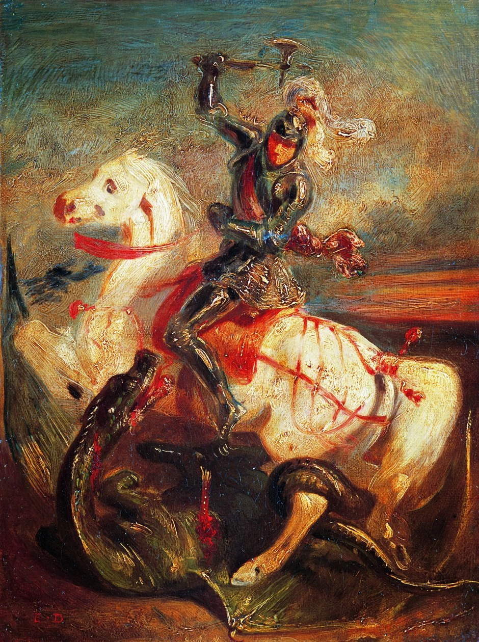 Eugène Delacroix 395 San Giorgio e il drago