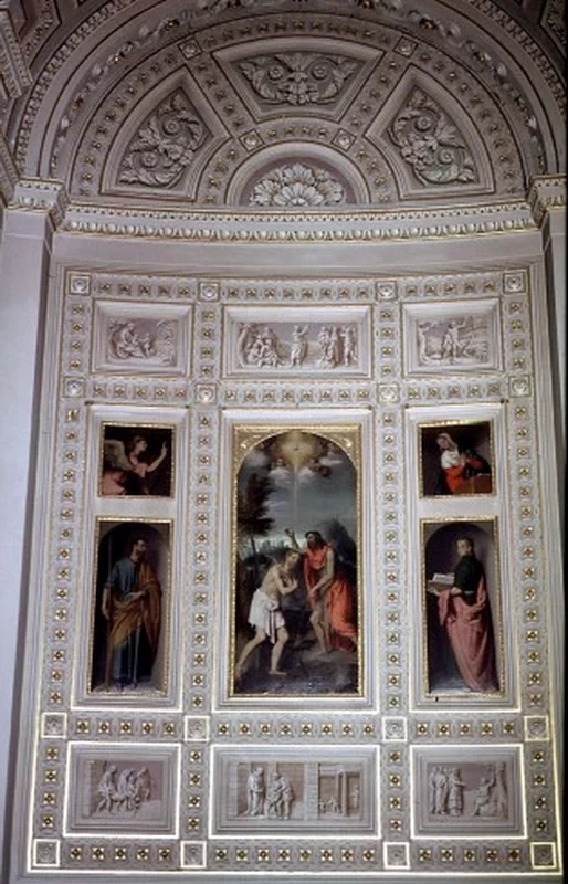 Luigi Deleidi 65 Elia S. Soldati P. Deleidi L. (1827), Ancona in stucco modellato