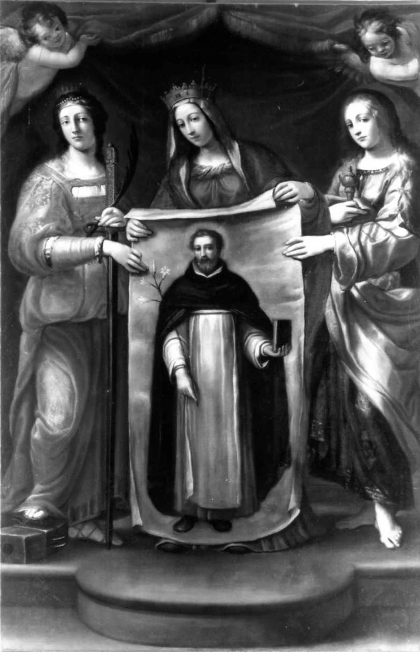 Pietro Desani 5 immagine di S. Domenico portata a Soriano dalla Madonna, S. Maria Maddalena e S. Caterina d'Alessandria Carpineti, Reggio Emilia