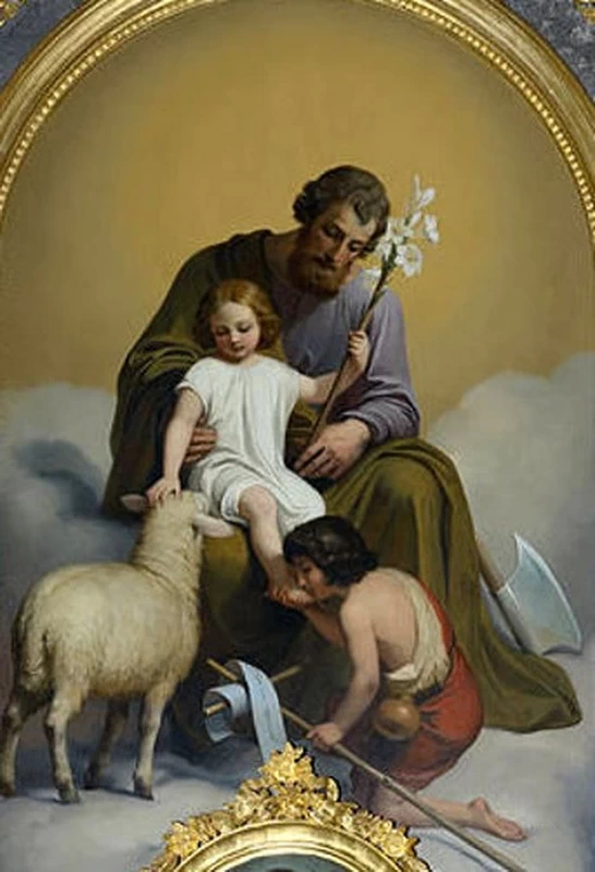 Melchior Paul von Deschwanden 48 San Giuseppe e Gesù con Giovanni Battista