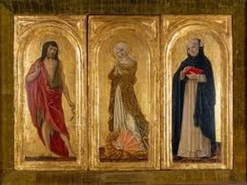 Benvenuto di Giovanni 101 San Giovanni Battista, Santa Margherita, il Beato Ambrogio Sansedoni Collezione Samuel H. Kress