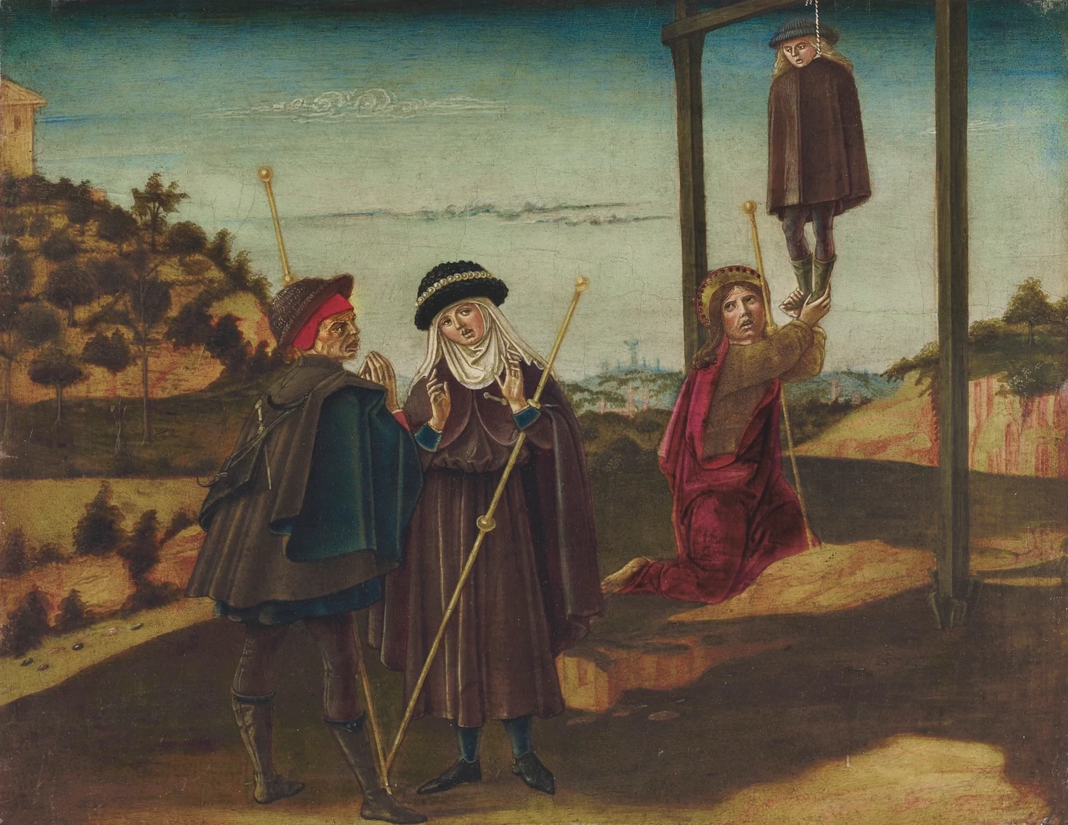Benvenuto di Giovanni 107 San Giacomo il Maggiore salva il pellegrino ingiustamente condannato a morte a Tolosa
