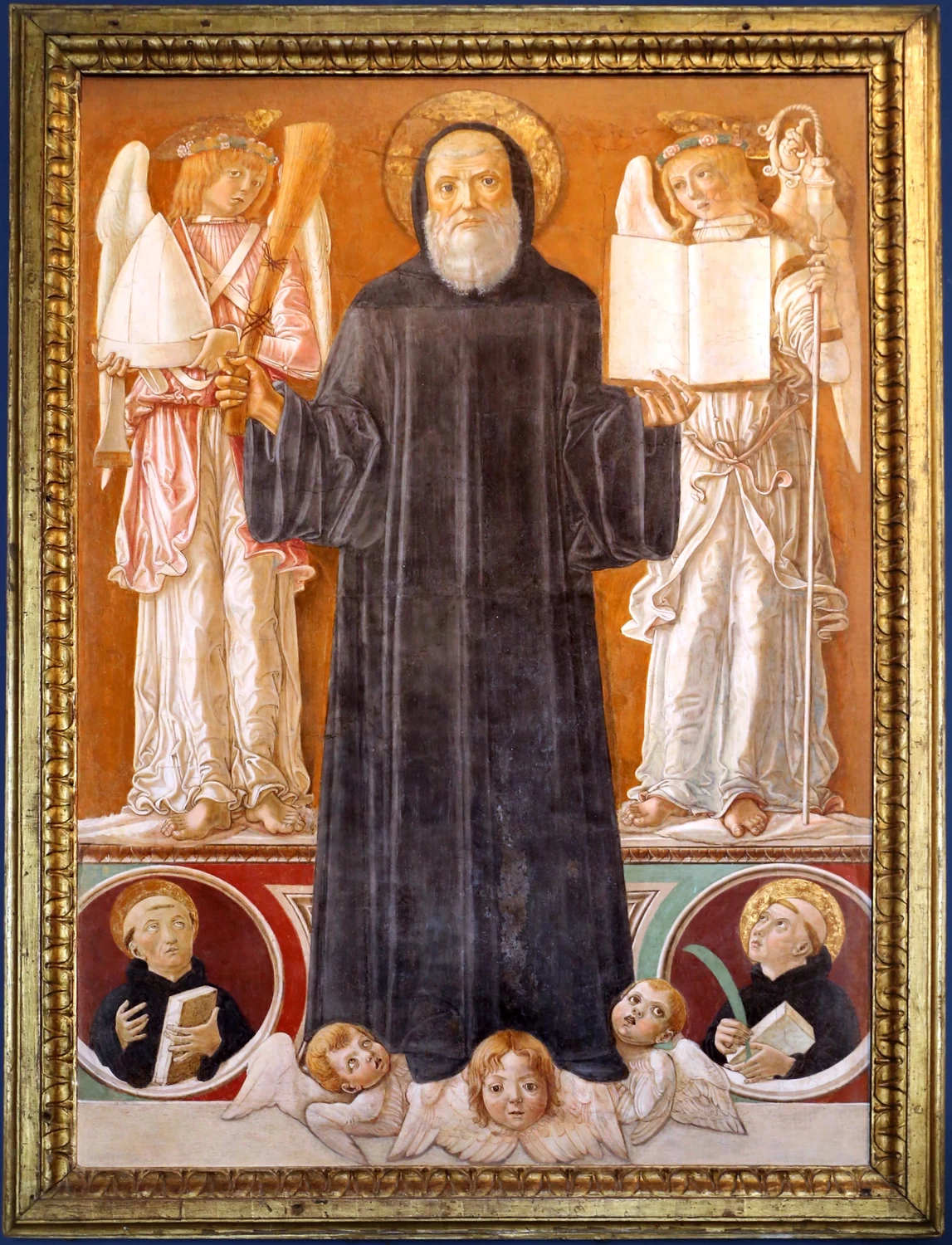 Benvenuto di Giovanni 92 San Benedetto in gloria tra cinque angeli e due santi Museo Bardini, Firenze