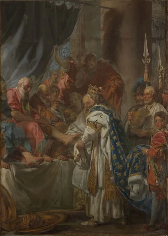 Louis Jean Jacques Durameau 10 San Luigi lava i piedi ai poveri