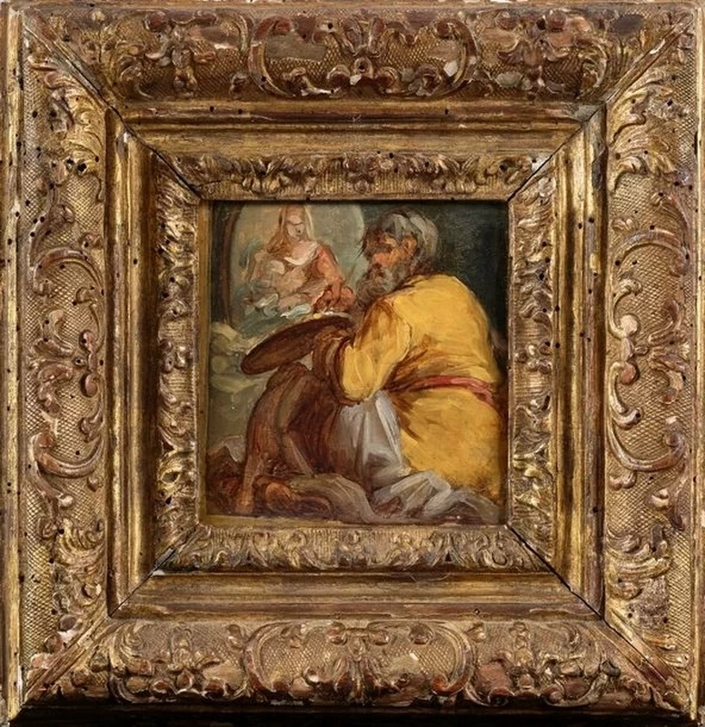 Louis Jean Jacques Durameau 13 San Luca dipinge la Vergine attribuito