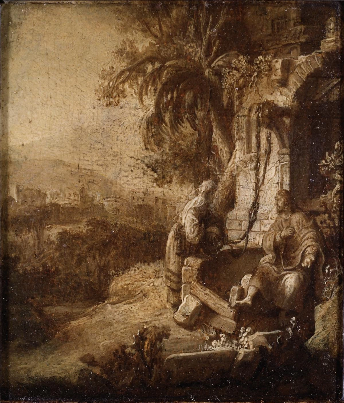 Gerbrand van den Eeckhout 12 Cristo e la Samaritana al pozzo Koninklijk Kabinet van Schilderijen Mauritshuis
