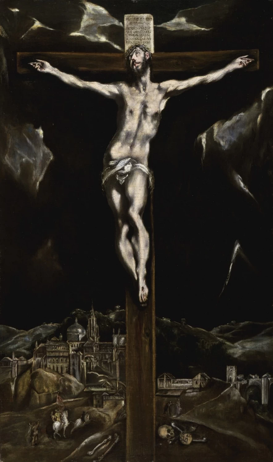 El Greco 147 Cristo in croce con veduta di Toledo Cincinnati Art Museum