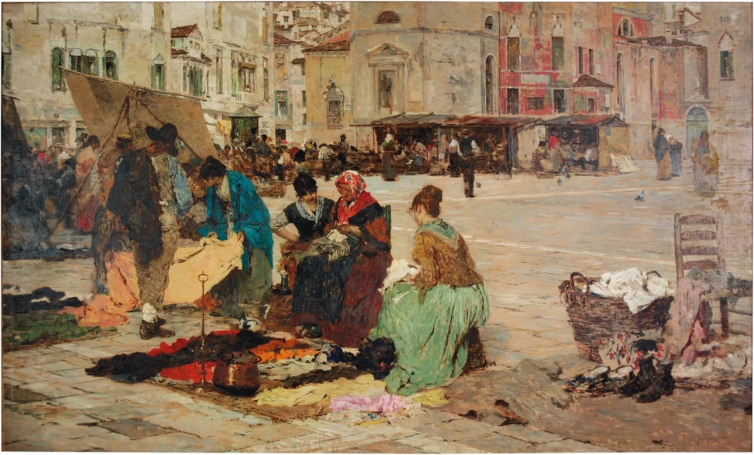 Giacomo Favretto 55 Il mercato di Campo San Polo a Venezia il sabato, 1883