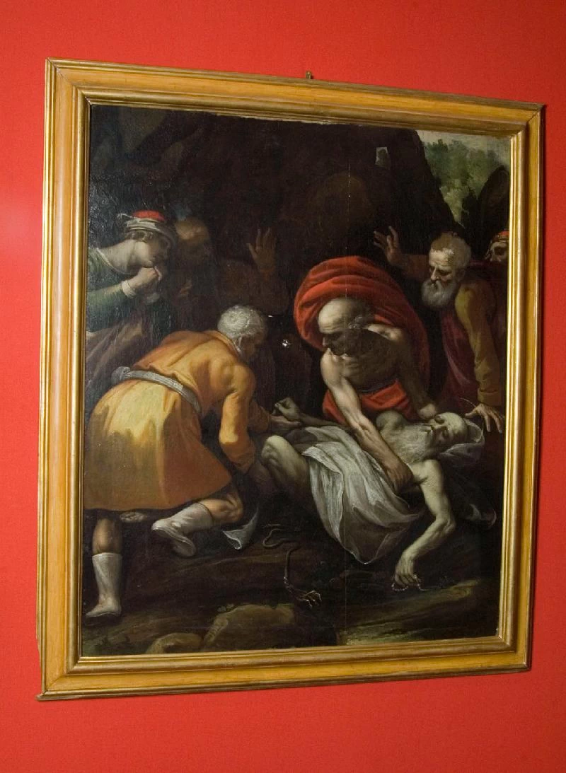 Tela con la sepoltura di San Martino I Papa