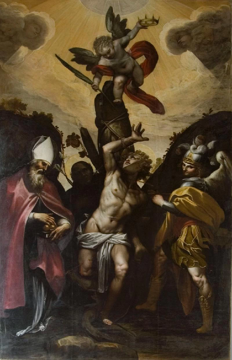 Tela con San Sebastiano e Santi
