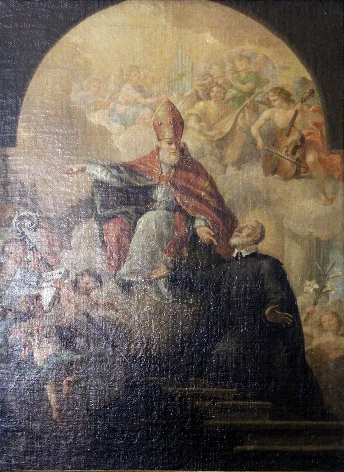Gesualdo Francesco Ferri 8 San Fiorenzo accoglie san Filippo Neri bozzetto